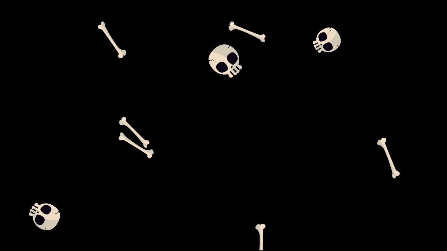 Skull & Bone Drop Twitch Alert Overlay - Transparent Animated Full Screen - Stream Donations Cheers Bits Alerts - Halloween Spooky Spoopy