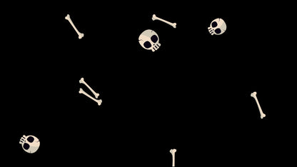 Skull & Bone Drop Twitch Alert Overlay - Transparent Animated Full Screen - Stream Donations Cheers Bits Alerts - Halloween Spooky Spoopy