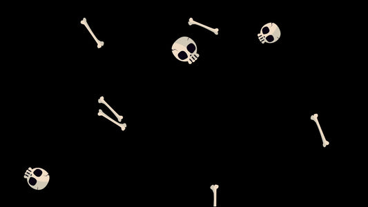 Skull & Bone Drop Twitch Alert Overlay - Transparent Animated Full Screen - Stream Donations Cheers Bits Alerts - Halloween Spooky Spoopy