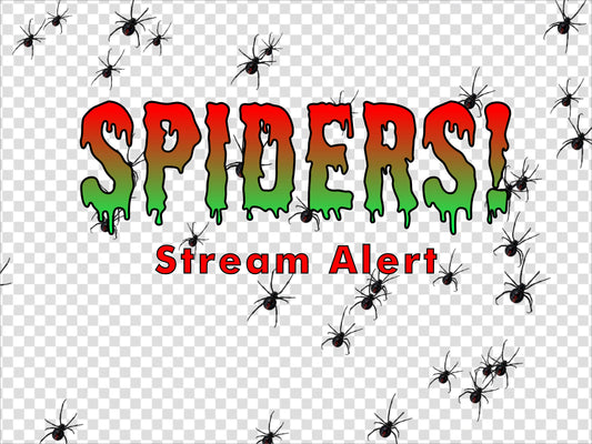 Spiders Crawling Stream Alert Overlay - Animated Transparent Full Screen - Twitch Donations Bits Cheers - Halloween Creepy Horror Scary