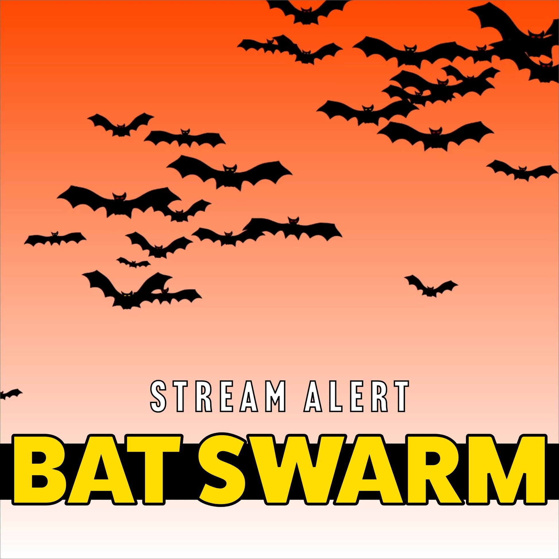 Bat Swarm Alert Overlay for Twitch Stream - Animated Full Screen Transparent - Includes Two Variations! Spooky & Spoopy Halloween Animation!