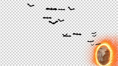 Bat Portal Stream Alert - Halloween Twitch Overlay - Animated Transparent Full Screen - Bats Flying In from Haunted Portal Animation! SPOOKY