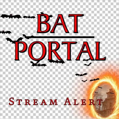 Bat Portal Stream Alert - Halloween Twitch Overlay - Animated Transparent Full Screen - Bats Flying In from Haunted Portal Animation! SPOOKY