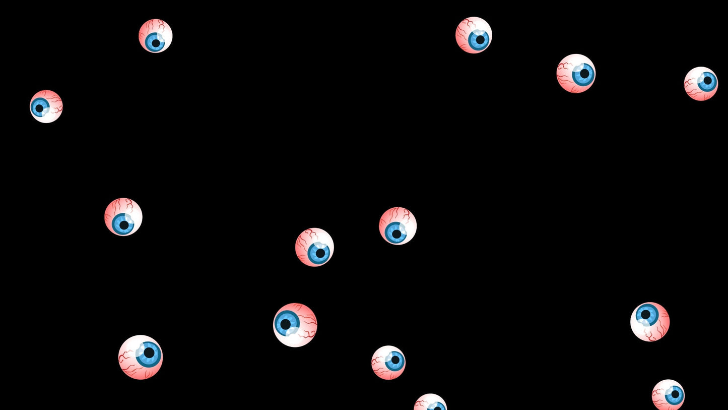 Eyeball Drop - Full Screen Animated Overlay - Halloween Spooky Raining Eyes - Transparent Alert Stream Deck OBS