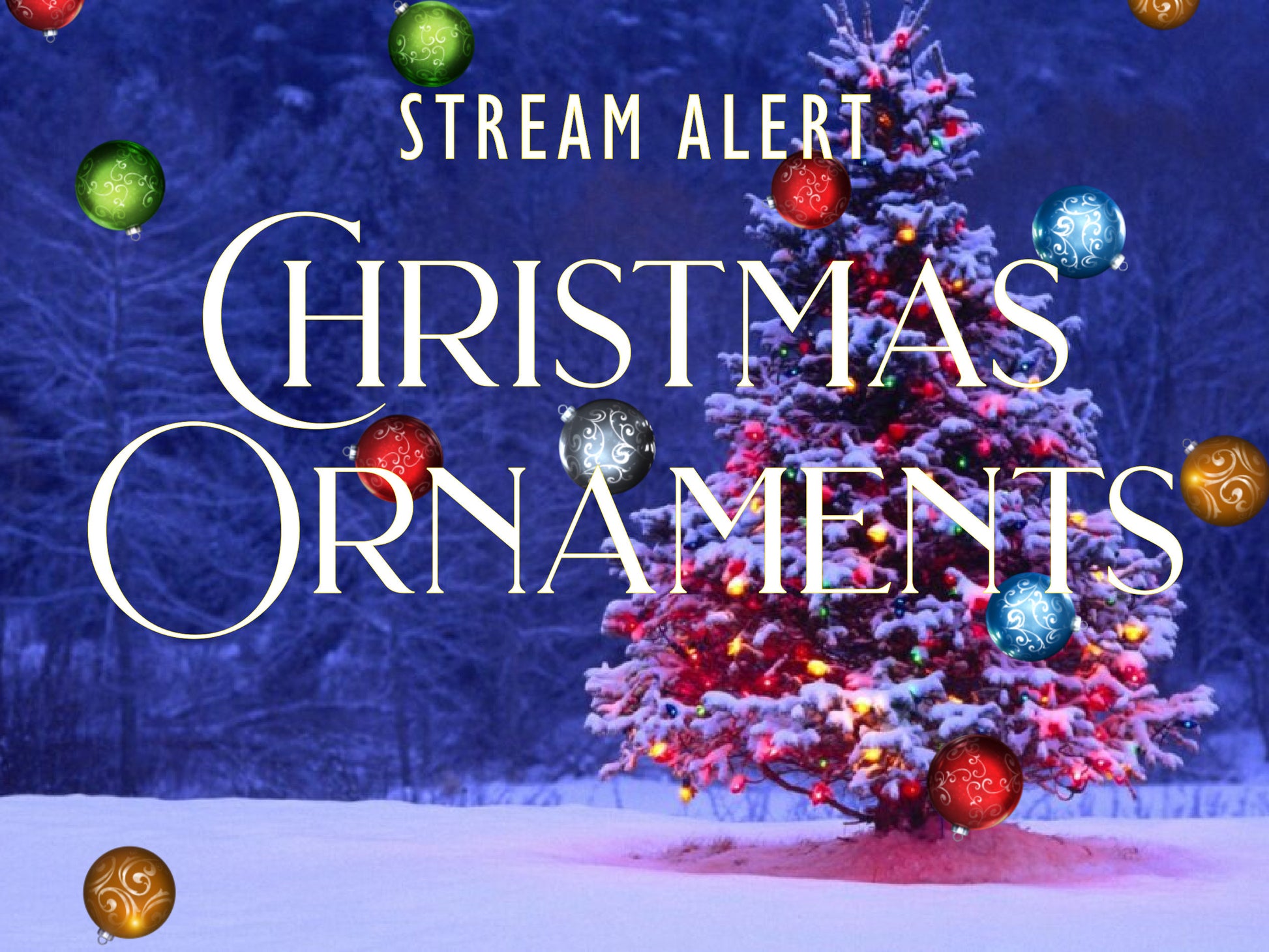 Ornament Drop Alert - Stream Overlay - Animated Full Screen Transparent Holiday - Christmas Tree Ball Rain - Twitch Youtube TikTok - Merry