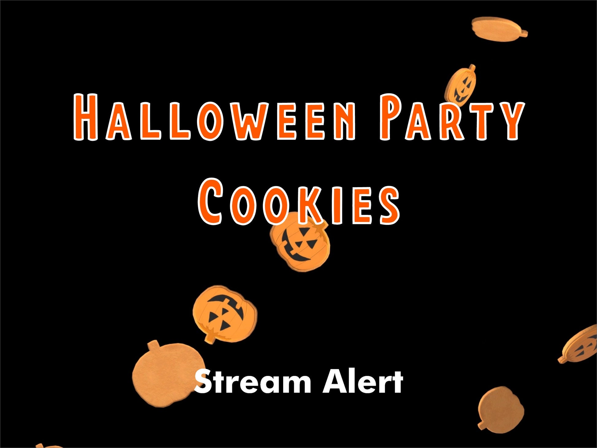 Halloween Cookie Drop - Stream Alert Overlay - Full Screen Transparent Raining Cookies - Spoopy Spooky Cute - Donations Cheers Bits Donos