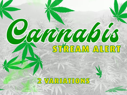 Weed Effect - MaryJane Overlay Bundle - Twitch Stream Animation - Full Screen Transparent Animated Alert - Two Variations - Green Smoke