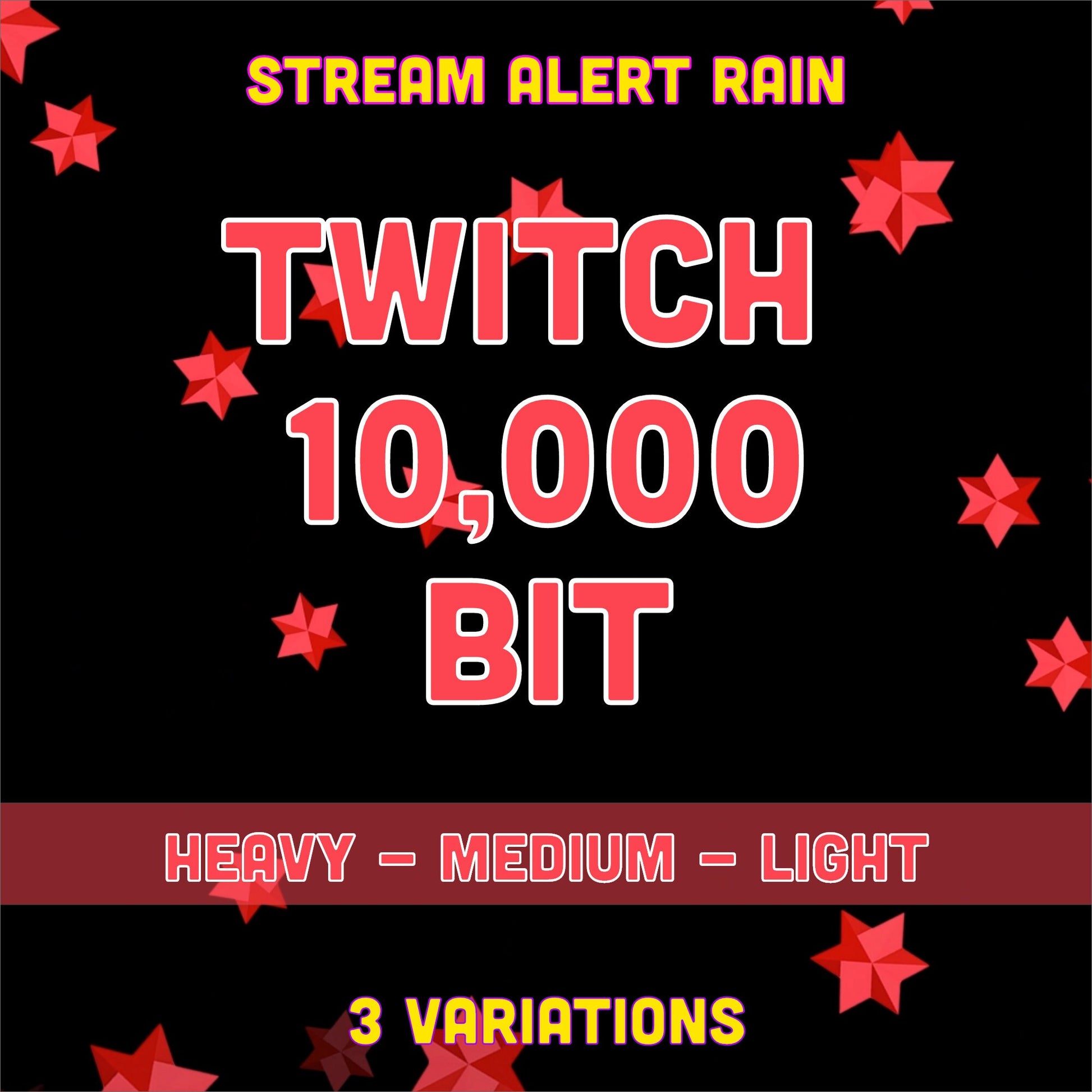 Twitch Bits Rain Effect Overlay Bundle - Cheer Alert Animated - Three Transparent Full Screen Donation Alerts for Cheers! 1920x1080 Bit Drop