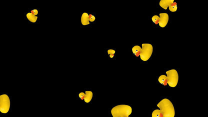 Rubber Ducky Drop - Animated Stream Alert Overlay - Full Screen Transparent Duck Rain - Cute Twitch Animation - Yellow Ducks Rain - Adorable