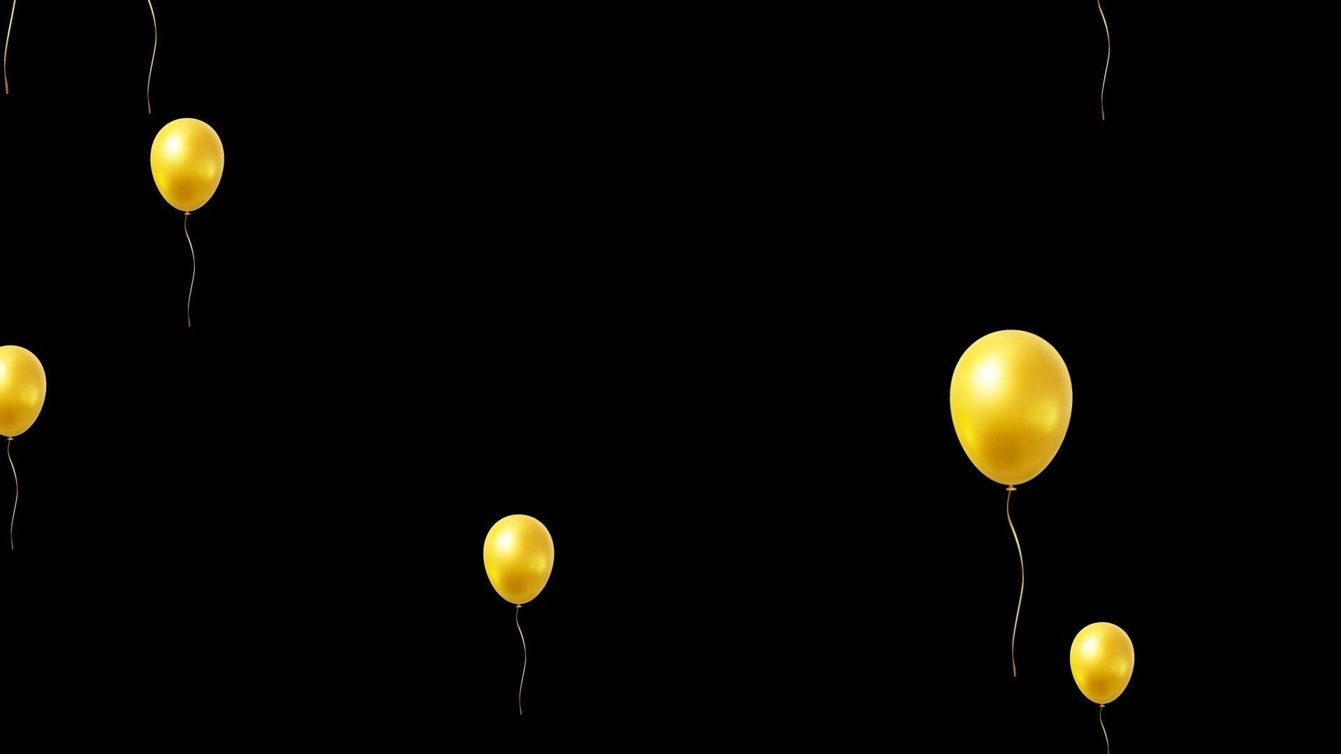 Yellow Balloons Alert - Birthday Stream - Transparent Animated Overlay for Twitch Youtube - Donation Cheers Bits! Fun Party! HBD!