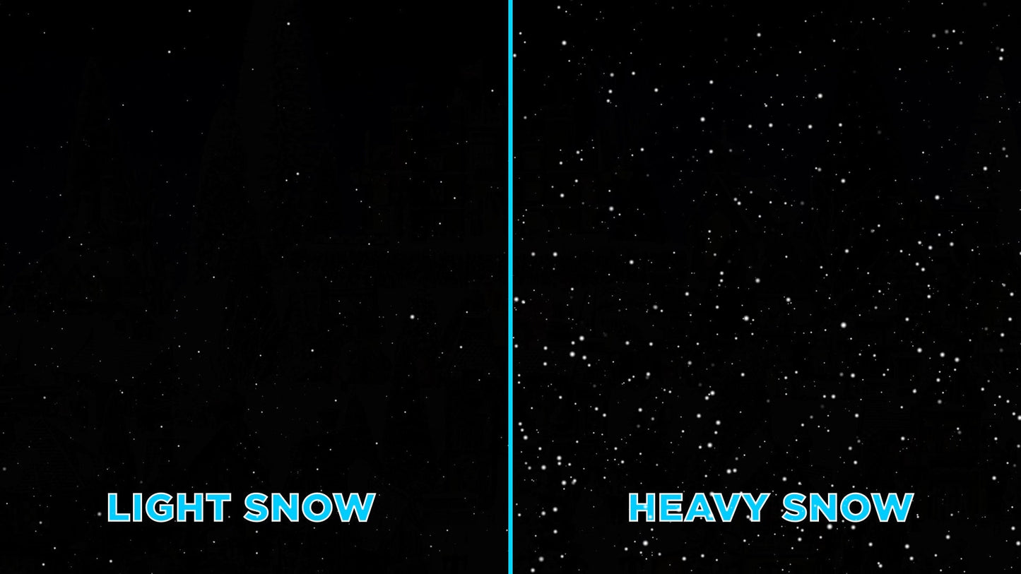 Snowing Decoration - Looping Snow Full Screen Animation - Perfect Loop Holiday Stream Overlay - Light & Heavy Snowfall Bundle - OBS Twitch