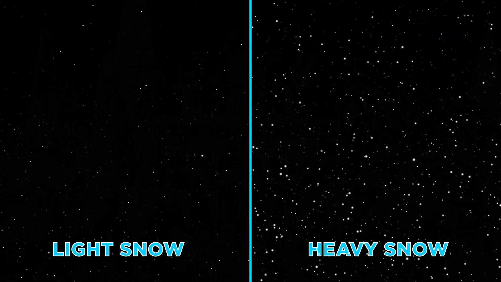 Snowing Decoration - Looping Snow Full Screen Animation - Perfect Loop Holiday Stream Overlay - Light & Heavy Snowfall Bundle - OBS Twitch