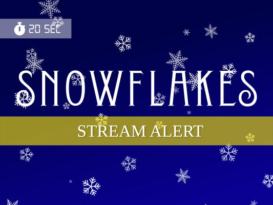 Snowflakes Stream Overlay - Beautiful Holiday Alert - Transparent Full Screen Snowing Animation for Twitch Youtube - Snow and Joy!