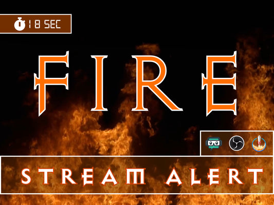 Fire Effect - Realistic Full Screen Transparent Alert For Twitch Facebook Youtube Tiktok - Donations, Cheers, Channel Points, Stream Deck