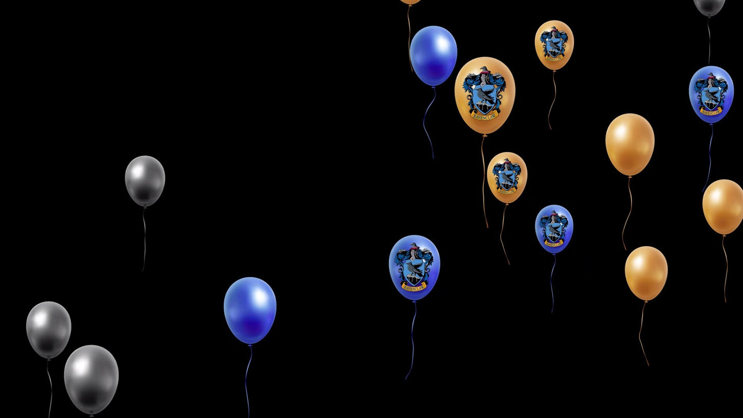 Ravenclaw Balloons Stream Alert - Transparent Full Screen Animated Overlay - Support & Celebrate Your House - Hogwarts Legacy Wizard School