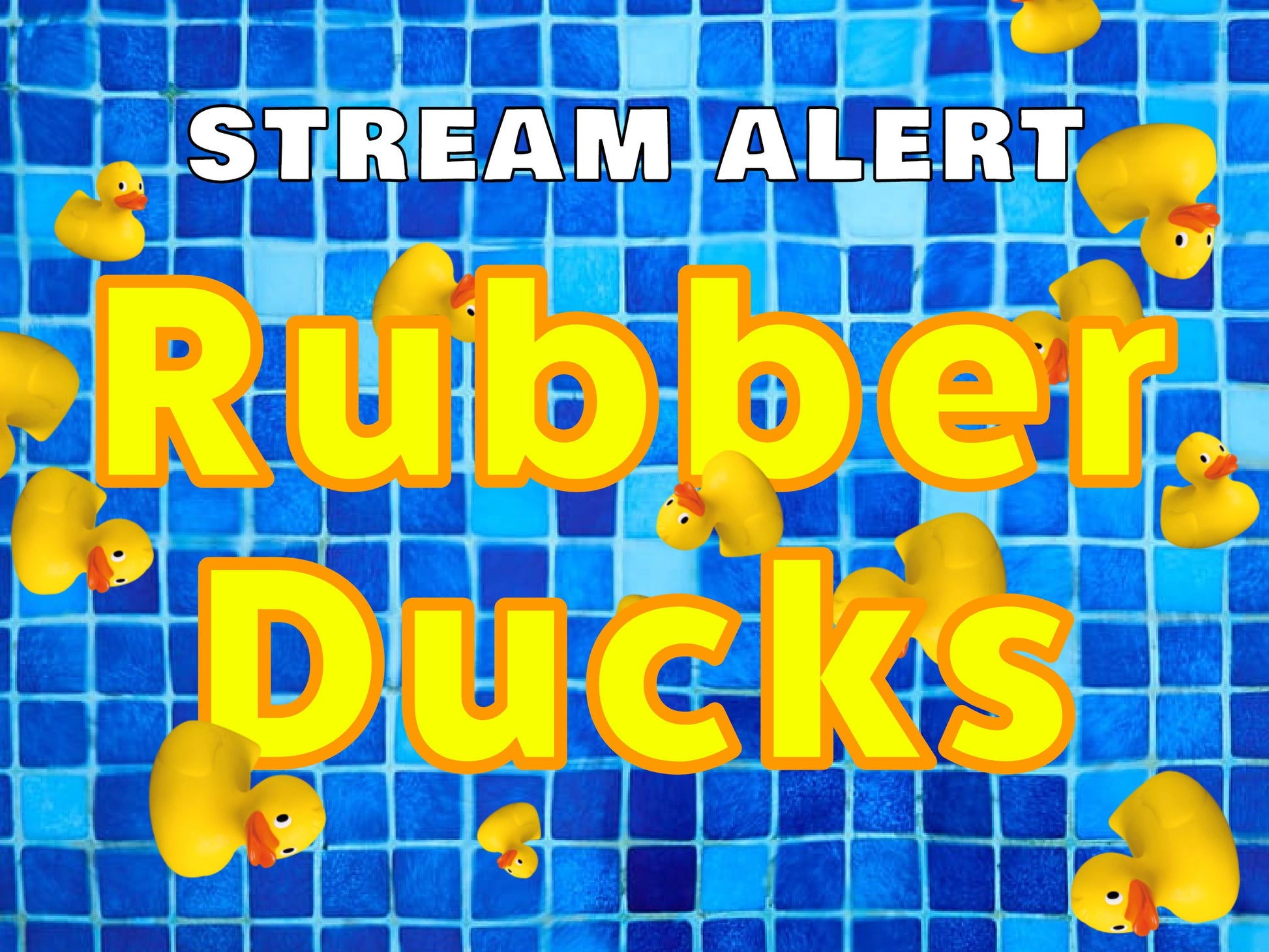 Rubber Ducky Drop - Animated Stream Alert Overlay - Full Screen Transparent Duck Rain - Cute Twitch Animation - Yellow Ducks Rain - Adorable