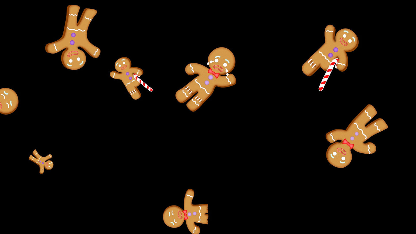 Gingerbread Cookie Alert - Festive Stream Animated Overlay - Twitch Youtube Tiktok - Transparent Christmas Holiday Donation Animation - XMAS