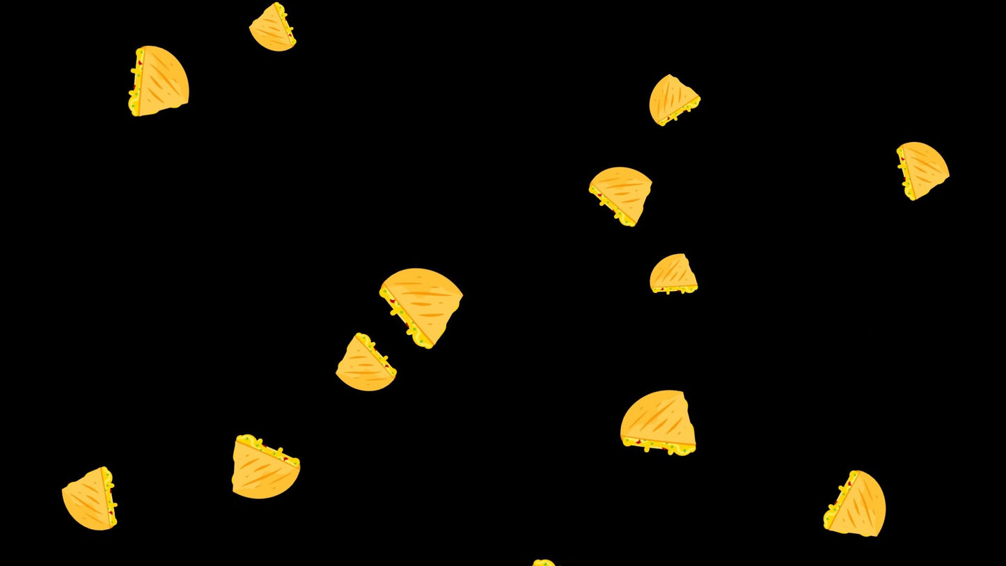 Quesadilla Rain Animated Alert - Transparent Full Screen 'Dilla Drop Animation - Twitch Stream Overlay - Cheers Donations Bits - Party Time!