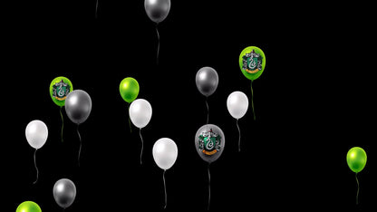 Slytherin Balloons Stream Alert - Transparent Full Screen Animated Overlay - Support & Celebrate Your House - Hogwarts Legacy Wizard School