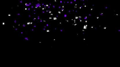 Twitch Confetti Alert - Full Screen Celebration - Transparent Overlay With Sound -  Purple + White Party Poppers - Affiliate & Partner Party