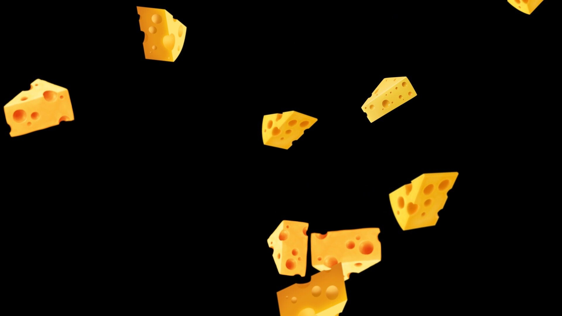 Cheese Alert - Full Screen Animated Raining Cheese Overlay - Twitch Youtube Stream - Cheddar Wedge Drop Animation - Donations Cheers Fun!