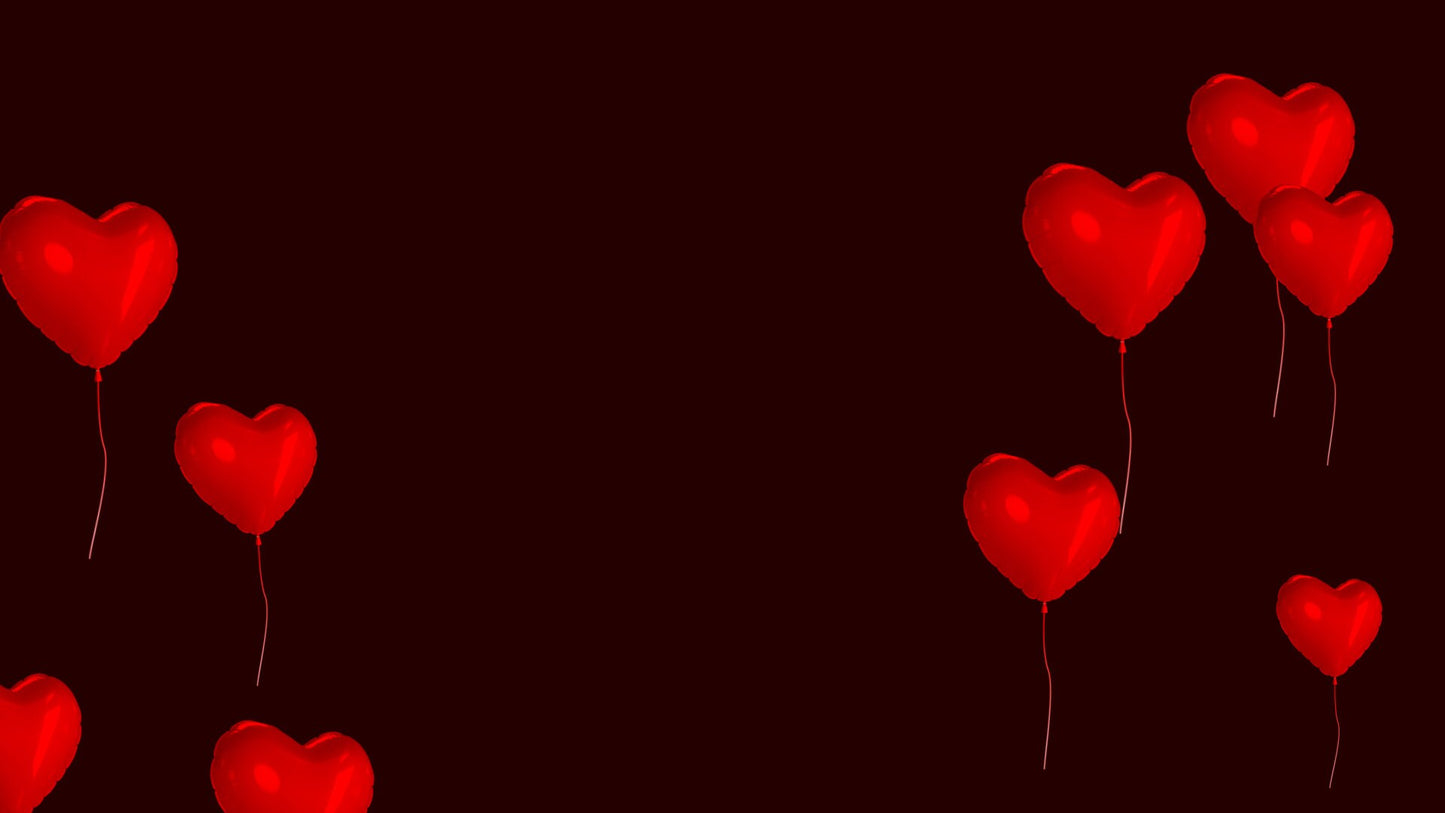 Valentine Heart Balloon Alert - Animated Floating Hearts Overlay - Full Screen - Transparent Background - Send Love - Twitch - Stream Effect