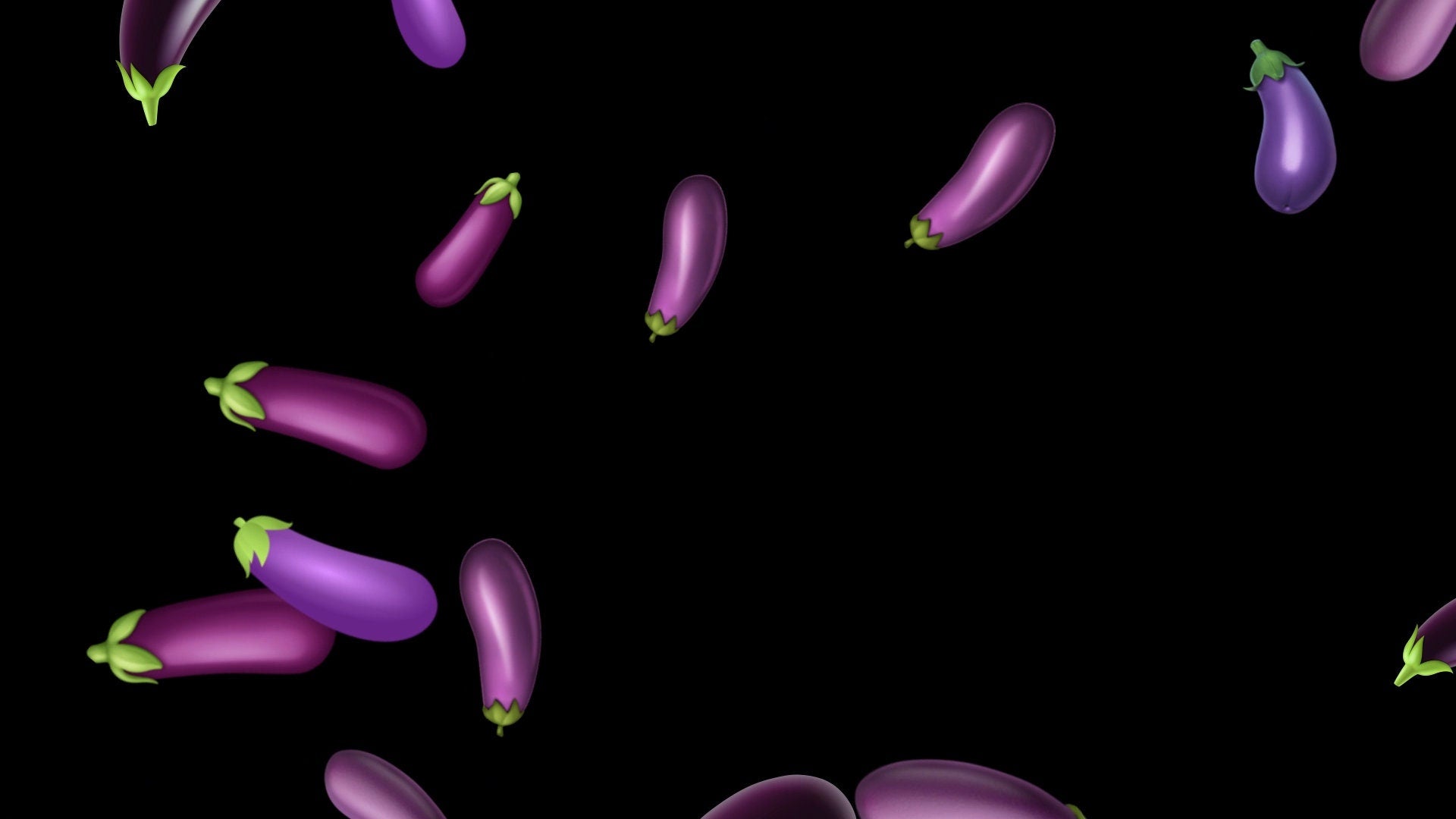 Eggplant Rain Alert - Full Screen Transparent Animated Falling Eggplants - Silly Stream Overlay for Cheers, Channel Point Redemptions & Fun