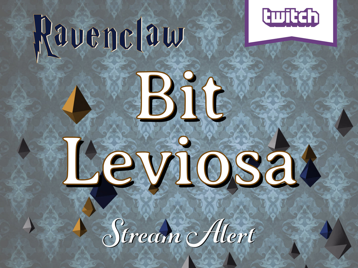 Ravenclaw Bits Donation Animation Overlay - Bit Leviosa Full Screen Alert - Twitch Stream Cheers - Transparent Background - Hogwarts Legacy