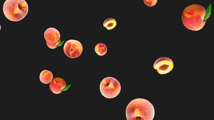 Peach Stream Effect - Raining Peaches Animated Overlay Alert - Full Screen 1920 x 1080 & Transparent - Fruity Silly Juicy Twitch Effects