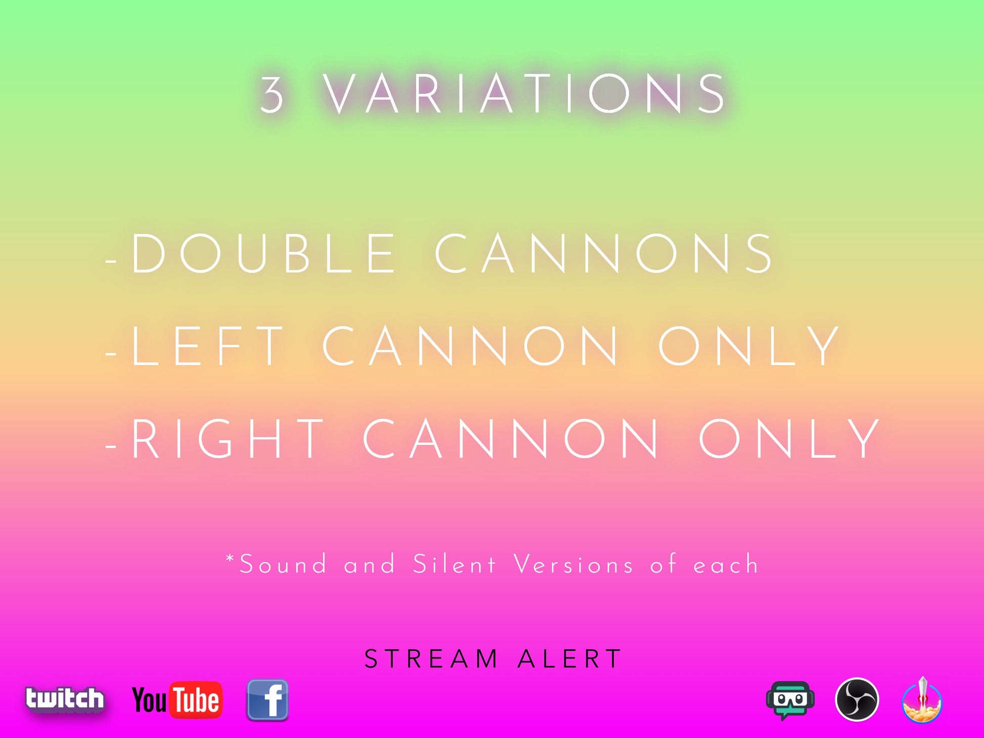 Neon Confetti Effect - Stream Alert - Party Popper Cannon With Sound - Full Screen Transparent Animated Alert For Donations, Followers, Subs