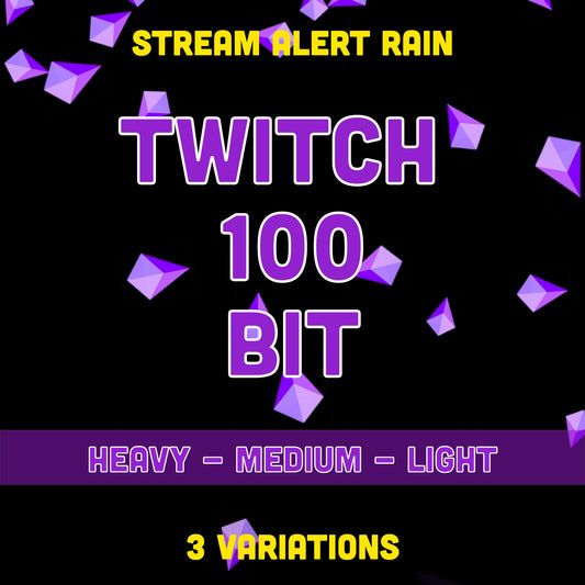 Twitch Bits Effects - 3 Cheer Alerts - Bit Rain Animation - Full Screen 1920x1080 Transparent Overlay - Animated Stream Cheers - Bundle Pack