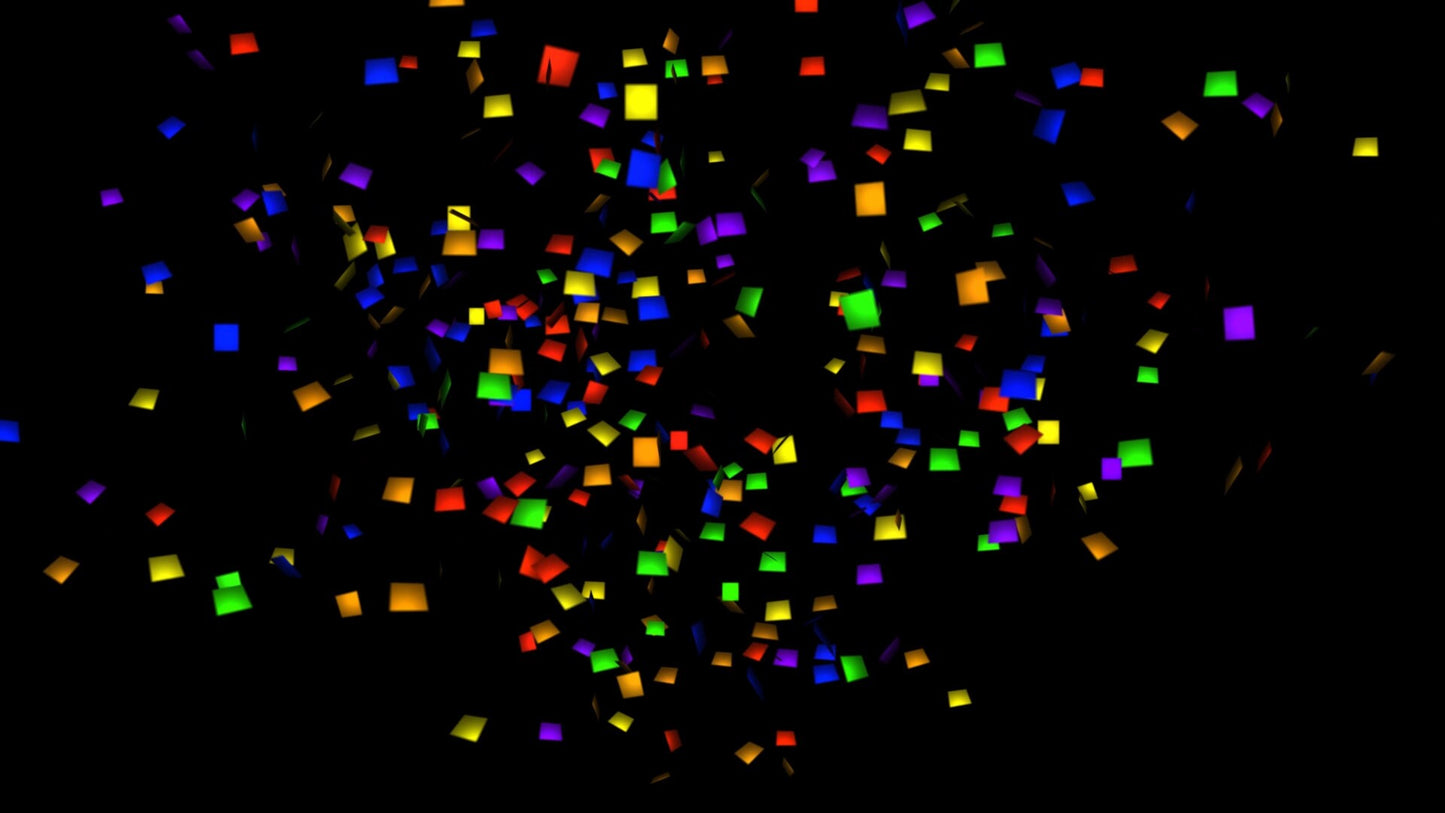 Confetti Stream Effect - Rainbow Party Popper Cannons - Sound - Full Screen Transparent Animated Alert For Donations, Followers, Subs, Gifts