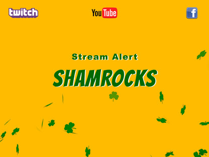 Shamrocks Effect - Full Screen Transparent Animation For Live Stream - Special Effects Overlay - WEBM - 1920x1080 - Floating Clovers Alert