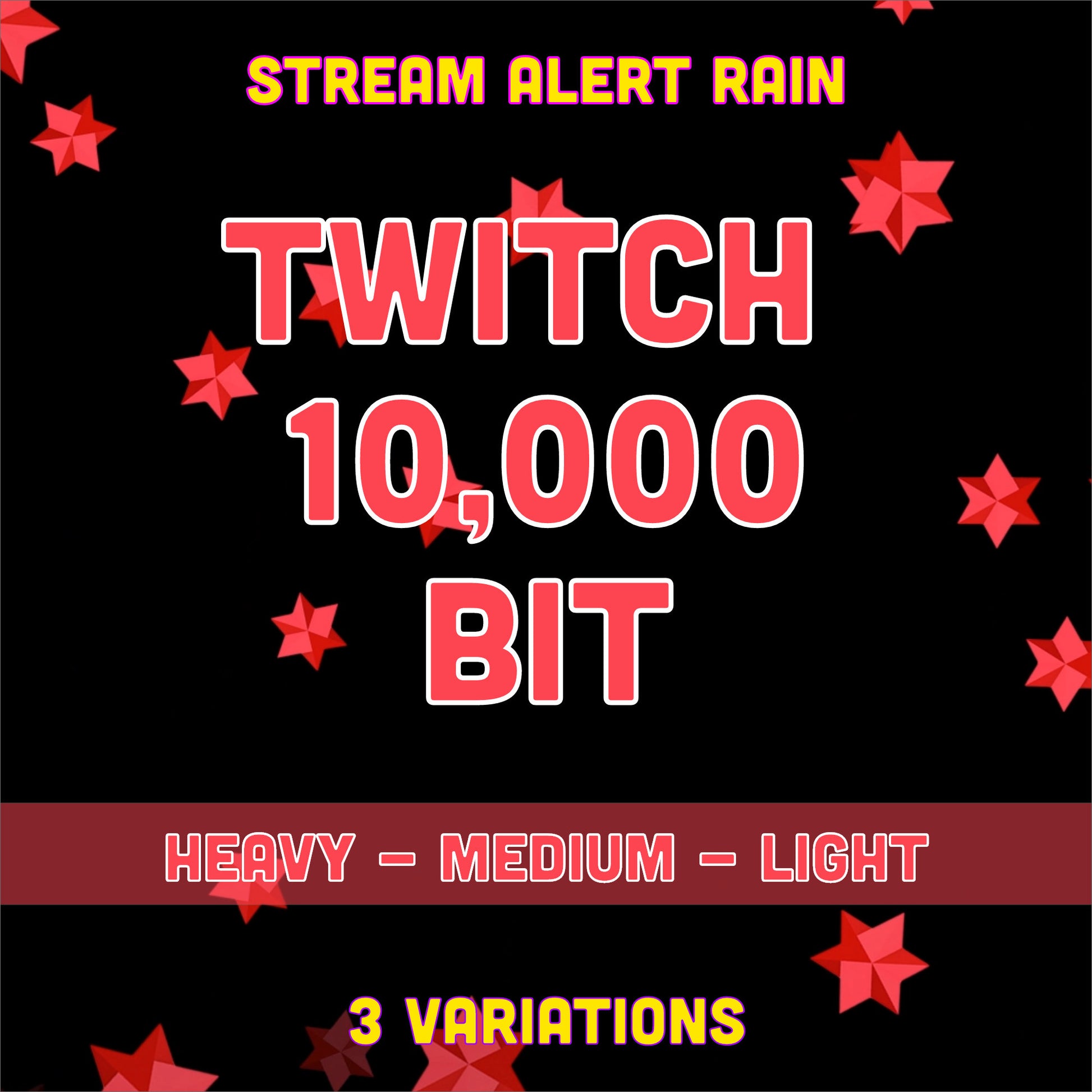 Bundle of 16 Cheer Alerts - Fun Twitch Stream Effects - Animated Raining Bits - Full Screen, 1920x1080, Overlays w/ Transparent Background!