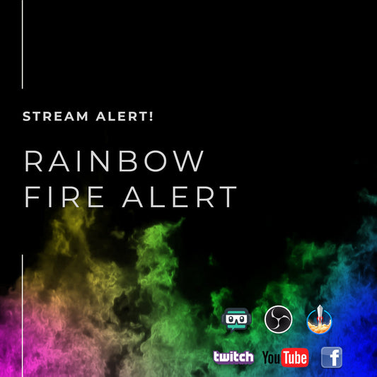 Rainbow Fire Effect - Stream Alert - Full Screen 1920x1080 With Transparent Background - Animated Flames For Twitch Youtube Facebook & Fun!