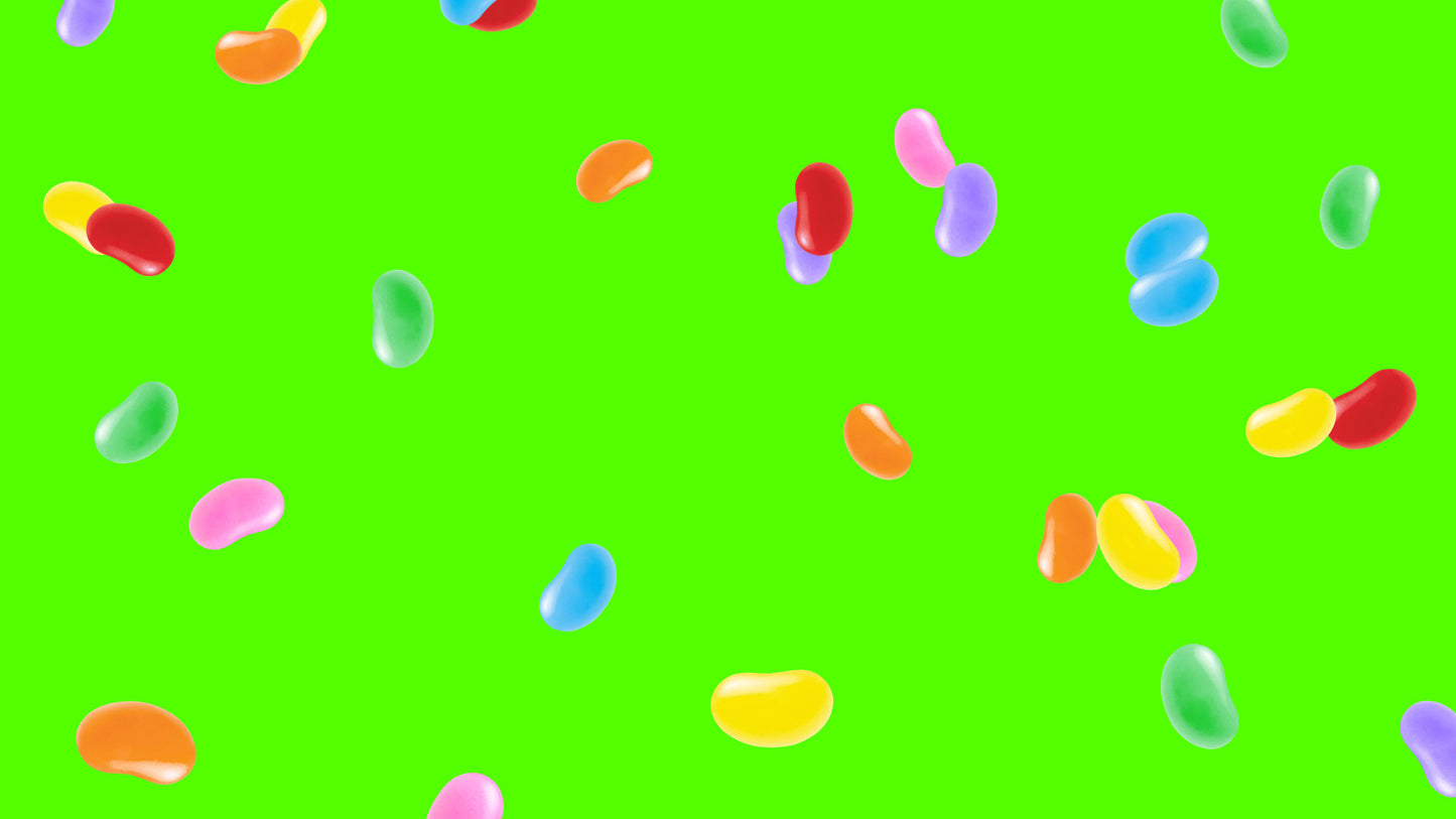 Jelly Bean Rain Effect - Stream Alert - Full Screen Falling Jelly Beans with Transparent Background - 1920x1080 - Animated Candy For Twitch!