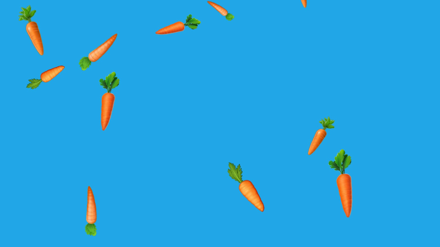 Carrot Rain Alert - Raining Carrots Stream Effect - Full Screen with Transparent Background - Bunny Day Easter Overlay - 1920x1080 - Twitch