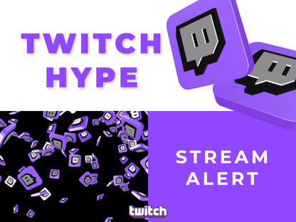 Twitch Hype Alert - Full Screen Stream Animation with Transparent Background - 1920x1080 Animated Cheer Hypetrain Overlay - Instant Download