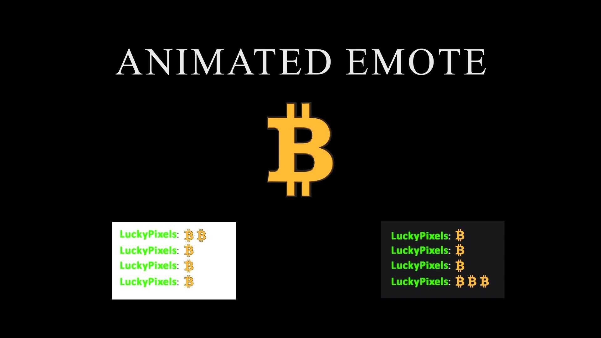 Bitcoin Animated Emote - For Twitch Youtube Discord - BTC Animation - Perfect Loop Crypto Asset - Instant Download - GIF - Stream Decoration