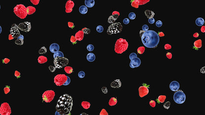 Mixed Berries Stream Alert - Full Screen Animated Berry Rain Overlay w/ Transparent Background - 1920x1080 - Instant Download - Food Effect