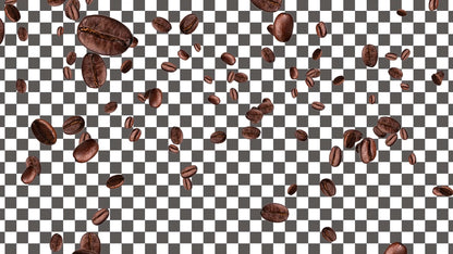 Coffee Bean Rain Stream Alert - Full Screen Animated Overlay with Transparent Background - 1920x1080 - Instant Download - Brew For Streamers