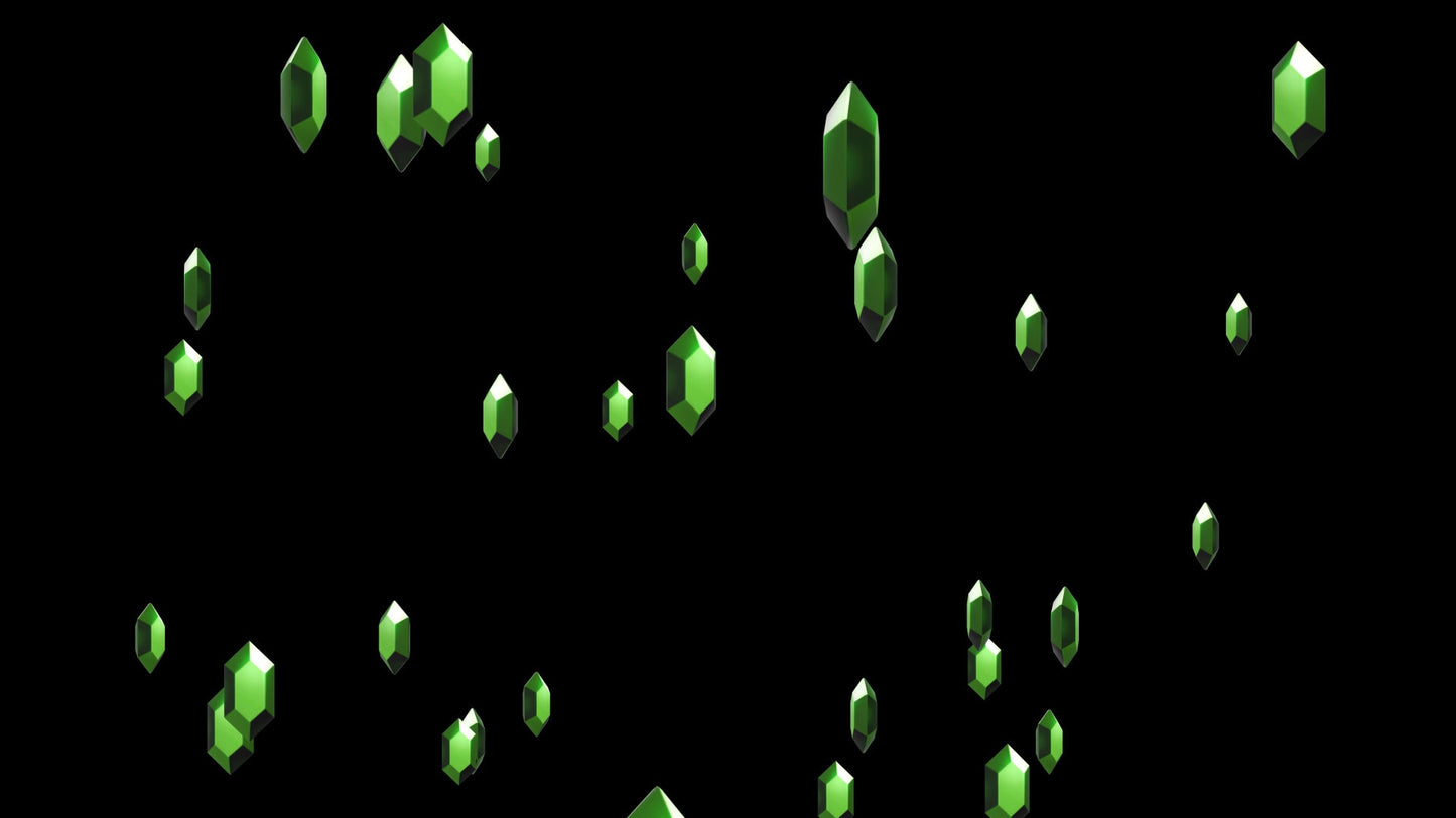 Green Rupee Stream Alert - Zelda Animation - Full Screen 1920x1080 Animated Overlay with Transparent Background - Instant Download - WEBM