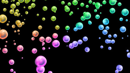 Rainbow Bubble Shower Stream Alert - Animated Overlay w/ Transparent Background - Colorful Full Screen Effect - 1920x0180 - Instant Download