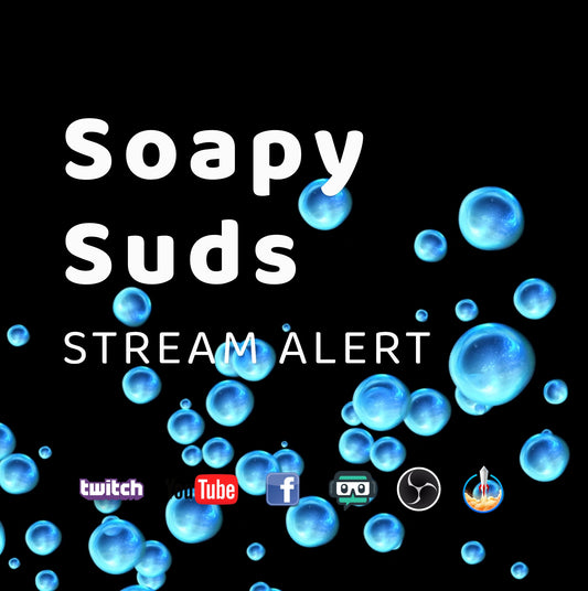 Soapy Suds Stream Alert - Full Screen Animated Overlay w/ Transparent Background - 1920x1080 - Floating Bubbles Animation - Instant Download