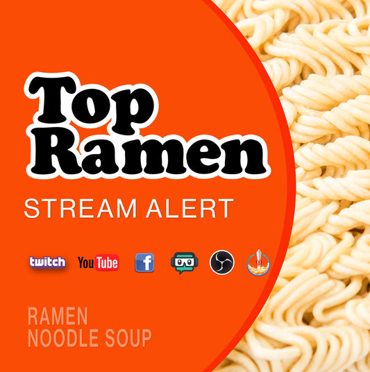 Ramen Stream Alert - Full Screen Animated Noodle Drop Overlay with Transparent Background - Food Effect - 1920x1080 - Instant Download - YUM