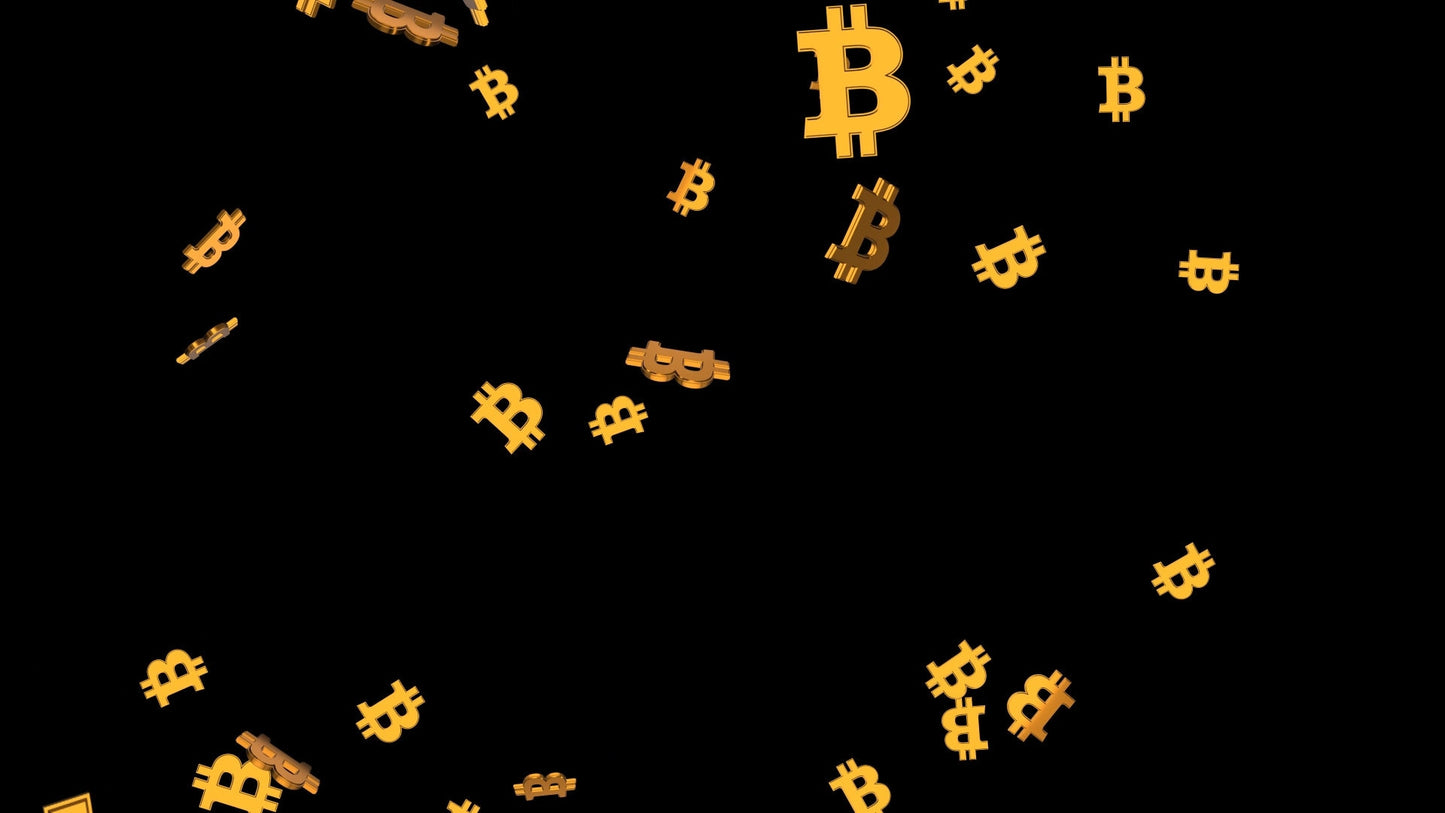 Raining Bitcoin Animated Stream Alert - BTC Overlay - Crypto Donations, Tips, & More - 1920x1080 - Transparent Background - Instant Download