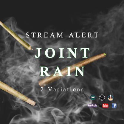 420 Stream Alert - Joints and Smoke Effects With Transparent Background - Animated Full Screen Weed Overlay - 1920x1080 - Instant Download