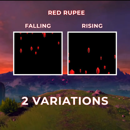 Rupee Stream Alert Bundle - 14 Animated Zelda Overlays with Transparent Background - Full Screen 1920x0180 - Instant Download - .WEBM