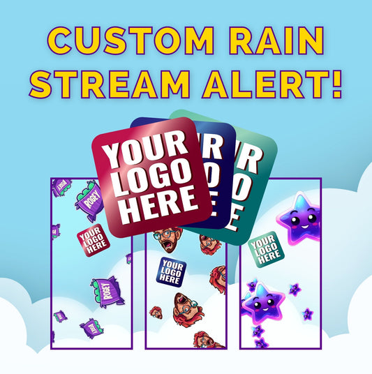 Custom Rain Stream Alert - Your Emote Raining Down! - Full Screen Animation with Transparent Background - 1920x1080 - Personalized Overlay