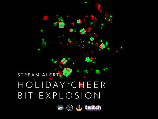 Holiday Cheer Bit Explosion Stream Alert - Twitch Animation - Full Screen Overlay with Transparent Background - 1920x1080 - Instant Download